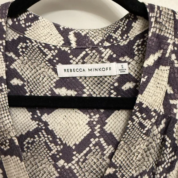 Rebecca Minkoff Snakeskin Print Long Sleeve Dress - Picture 2 of 4